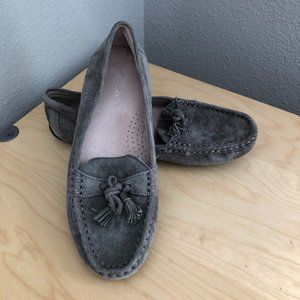 G.H. Bass & Co. Baylee Suede Leather Driving Loafer Women's 6 M Gray